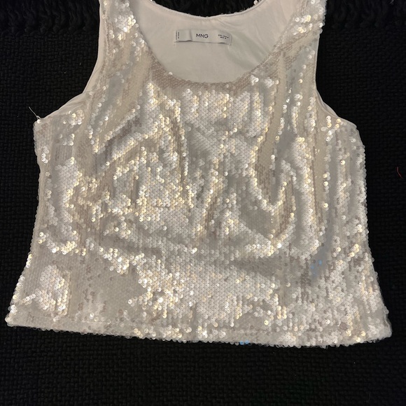 Mango festive white sequin skirt set - Picture 6 of 7